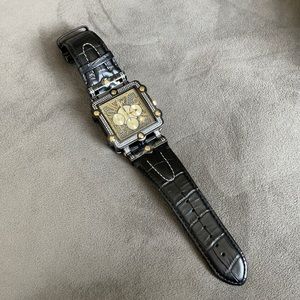 Phantom Black Chronograph Crystal IP Steel Diamond